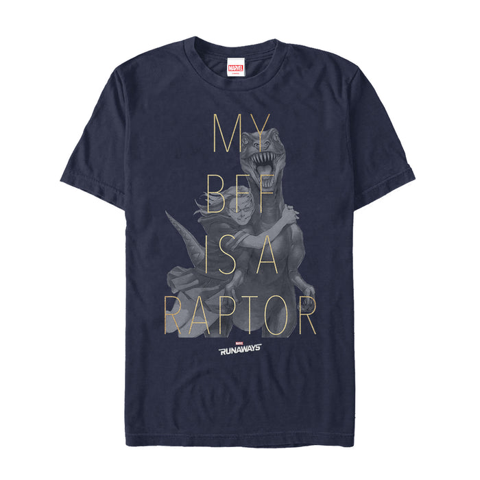 fifth sun Men's Marvel Runaways BFF Raptor Old Lace T-Shirt