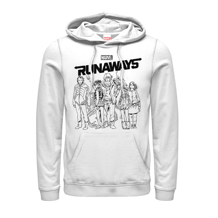 fifth sun Men's Marvel Runaways Sleek Team Pull Over Hoodie