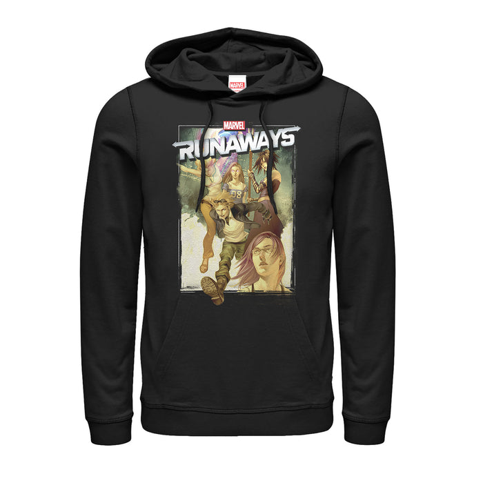 fifth sun Men's Marvel Runaways Watercolor Poster Pull Over Hoodie