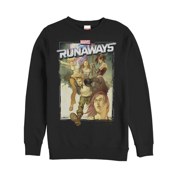 fifth sun Men's Marvel Runaways Watercolor Poster Sweatshirt