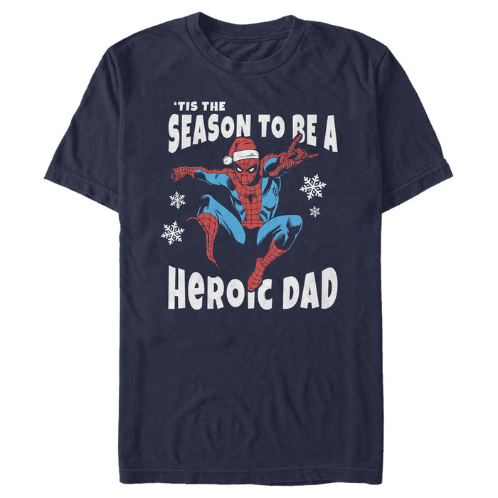 fifth sun Men's Marvel Spider-Man Dad 'Tis the Season T-Shirt