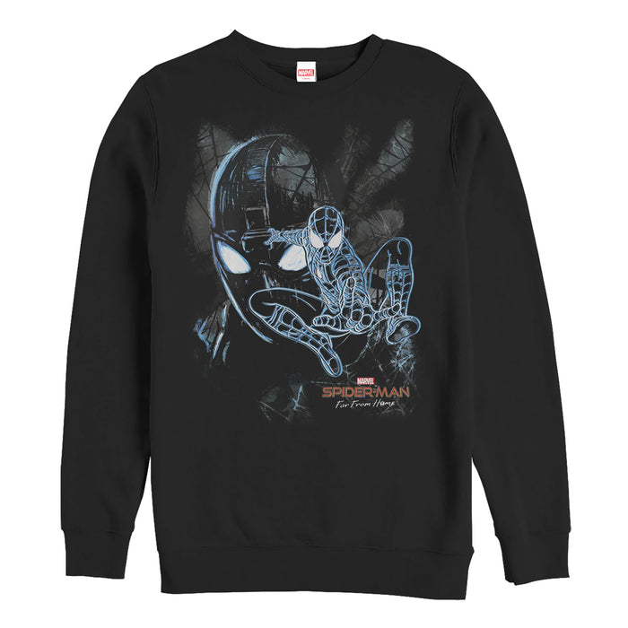 fifth sun Men's Marvel Spider-Man: Far From Home Shadow Sweatshirt