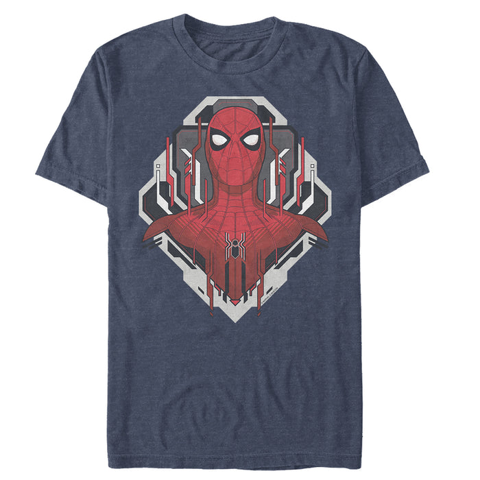 fifth sun Men's Marvel Spider-Man: Far From Home Tech Emblem T-Shirt