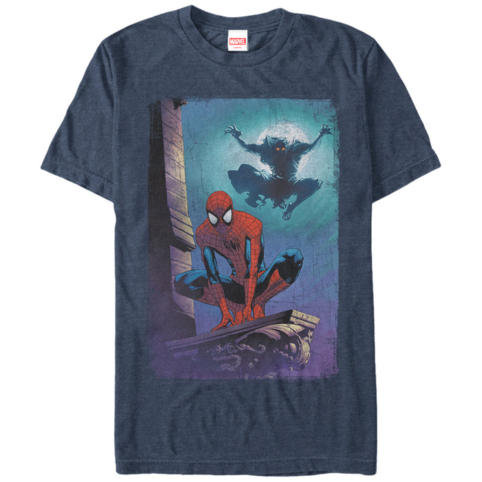 fifth sun Men's Marvel Spider-Man Goblin Attack T-Shirt