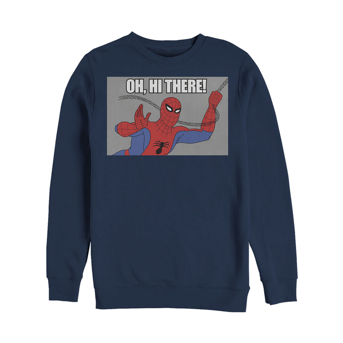 fifth sun Men's Marvel Spider-Man Hi There Sweatshirt