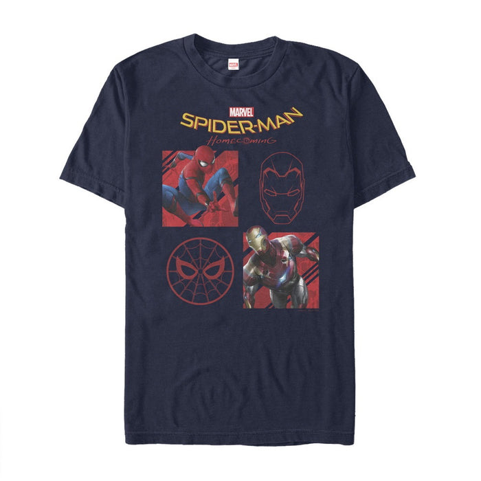 fifth sun Men's Marvel Spider-Man: Homecoming Four Square T-Shirt