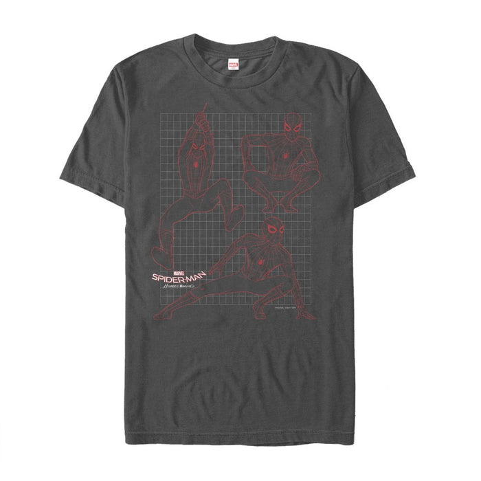 fifth sun Men's Marvel Spider-Man: Homecoming Grid T-Shirt