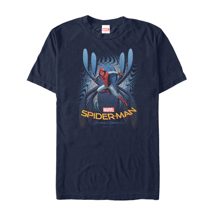 fifth sun Men's Marvel Spider-Man: Homecoming Logo Pattern T-Shirt
