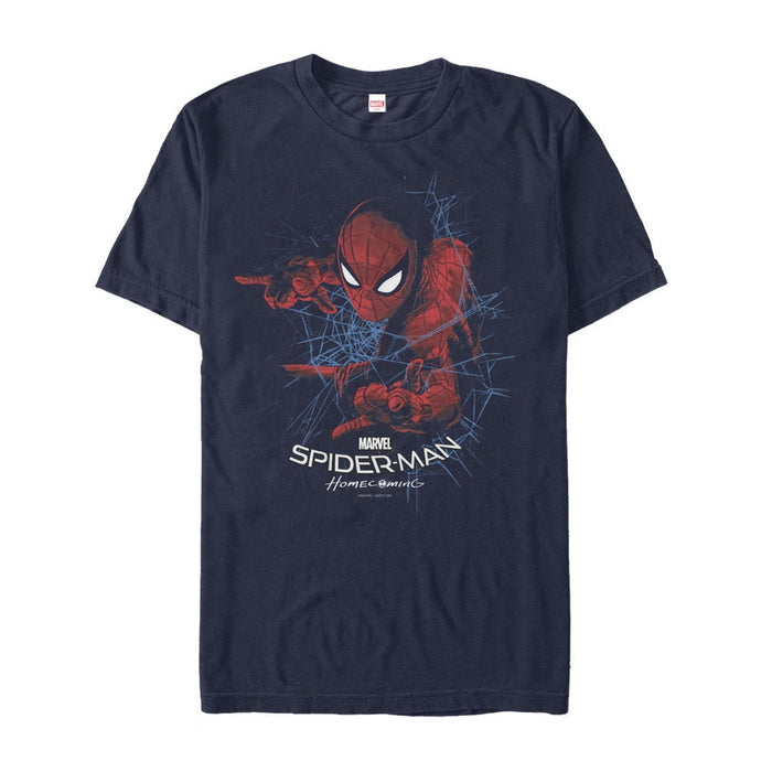 fifth sun Men's Marvel Spider-Man: Homecoming Web Frame T-Shirt