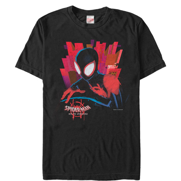fifth sun Men's Marvel Spider-Man: Into the Spider-Verse City T-Shirt