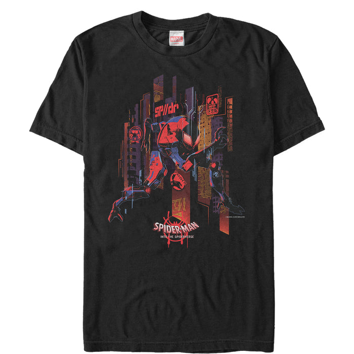 fifth sun Men's Marvel Spider-Man: Into the Spider-Verse Invisible T-Shirt