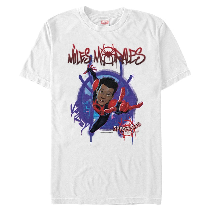 fifth sun Men's Marvel Spider-Man: Into the Spider-Verse Miles Morales Splat T-Shirt