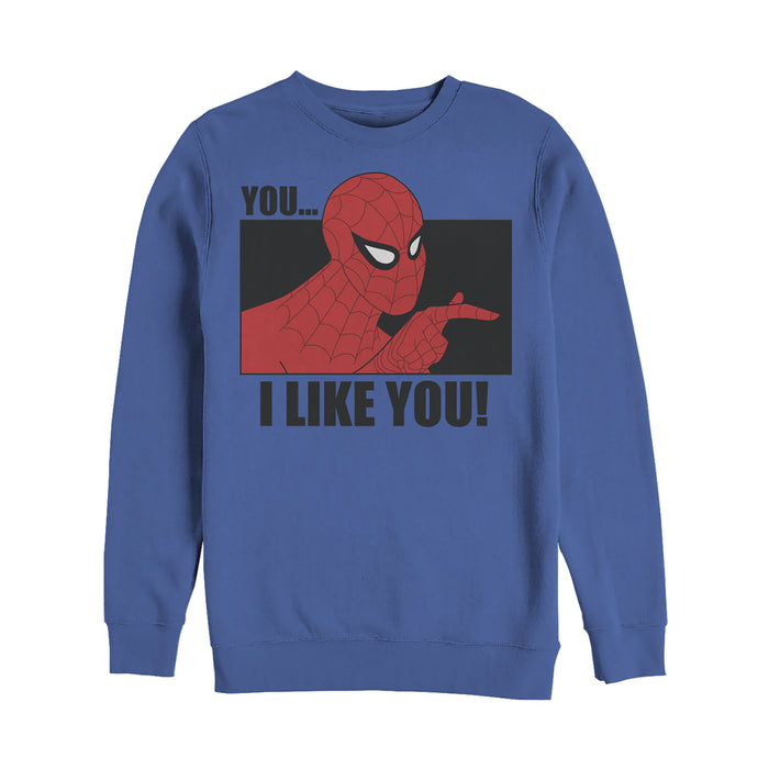 fifth sun Men's Marvel Spider-Man Likes You Sweatshirt