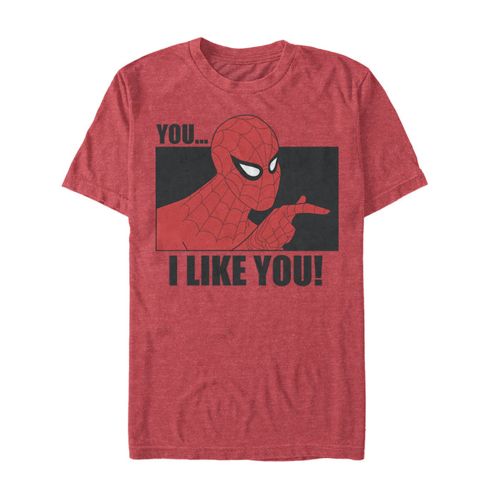fifth sun Men's Marvel Spider-Man Likes You T-Shirt