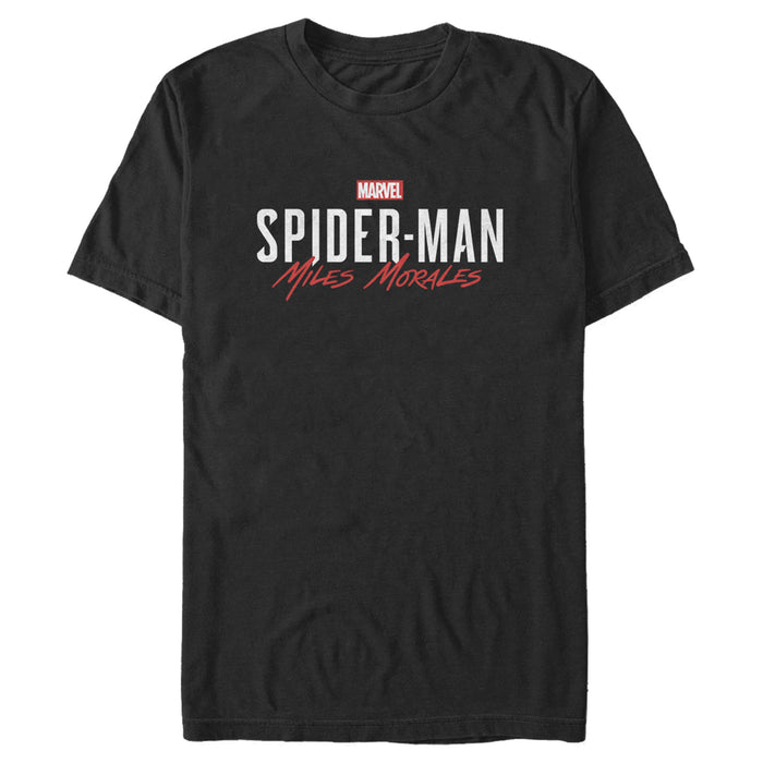 fifth sun Men's Marvel Spider-Man: Miles Morales Game Logo T-Shirt