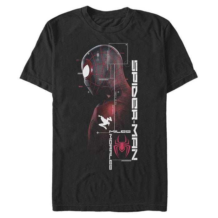 fifth sun Men's Marvel Spider-Man: Miles Morales Game Map T-Shirt