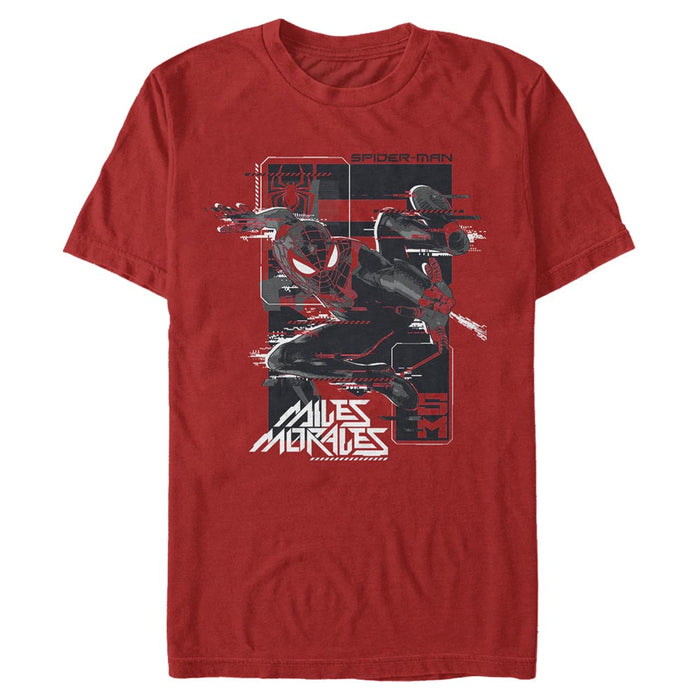 fifth sun Men's Marvel Spider-Man: Miles Morales Glitch Frame T-Shirt