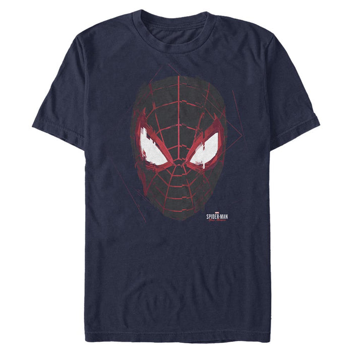 fifth sun Men's Marvel Spider-Man: Miles Morales Glitch Mask T-Shirt