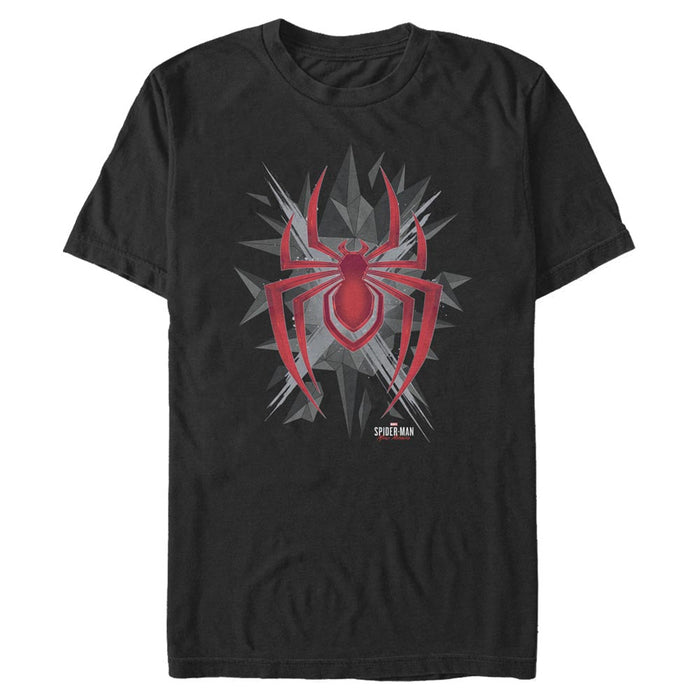 fifth sun Men's Marvel Spider-Man: Miles Morales Shatter Logo T-Shirt