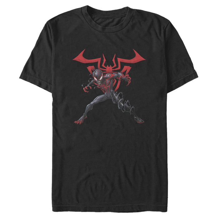 fifth sun Men's Marvel Spider-Man Miles Morales Symbol T-Shirt