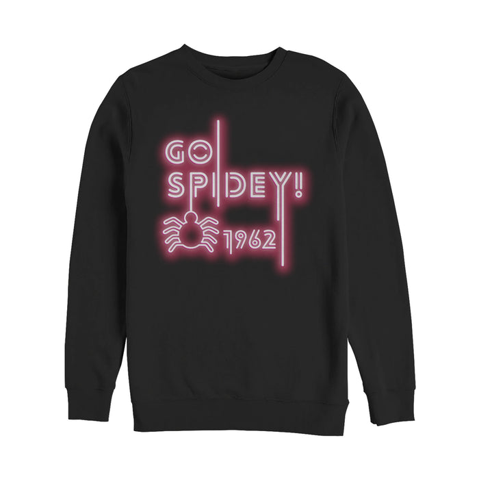 fifth sun Men's Marvel Spider-Man Neon Light Logo Sweatshirt