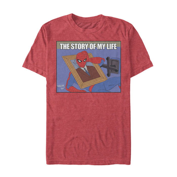 fifth sun Men's Marvel Spider-Man Story of Life T-Shirt