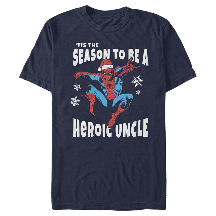 fifth sun Men's Marvel Spider-Man Uncle 'Tis the Season T-Shirt