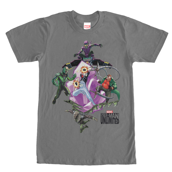 fifth sun Men's Marvel Spider-Man Unlimited Villains T-Shirt