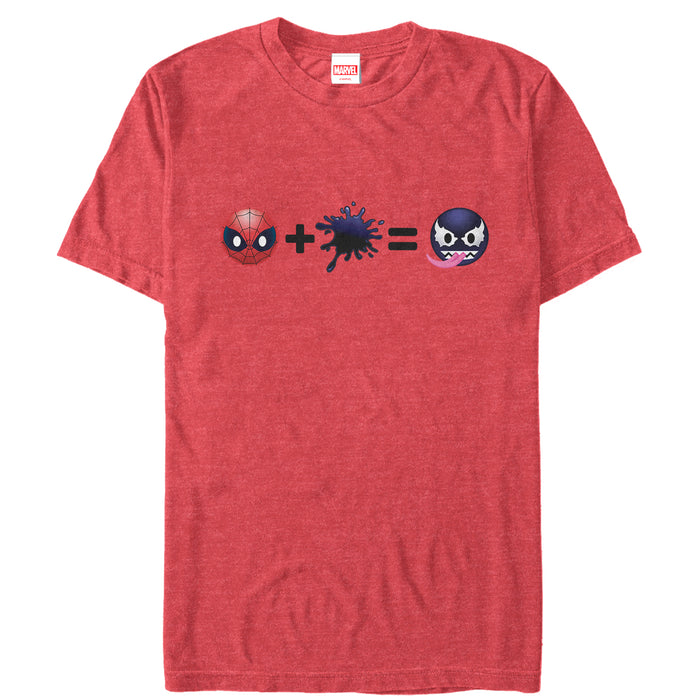 fifth sun Men's Marvel Spider-Man Venom Emoji Math T-Shirt