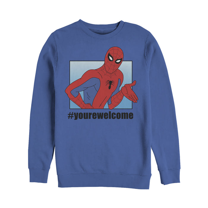 fifth sun Men's Marvel Spider-Man #yourewelcome Sweatshirt