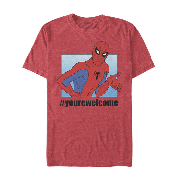 fifth sun Men's Marvel Spider-Man #yourewelcome T-Shirt