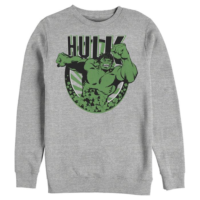 fifth sun Men's Marvel St. Patrick's Day Hulk Running Shamrock Sweatshirt
