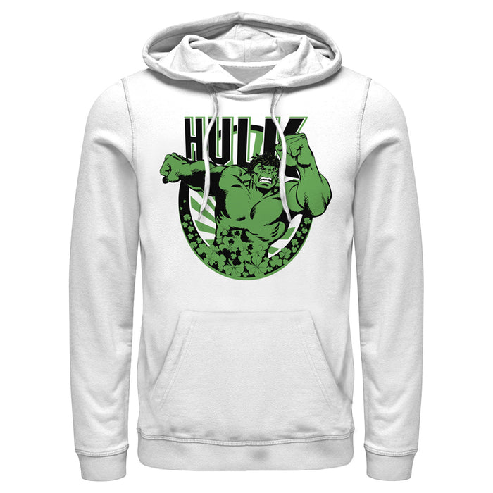 fifth sun Men's Marvel St. Patrick's Day Hulk Running Shamrock Pull Over Hoodie