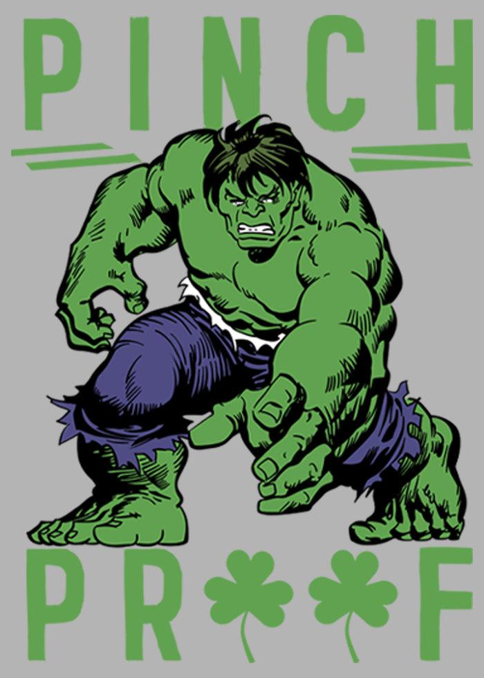 Fifth Sun Men's Marvel St. Patrick's Day Pinch Proof Clover Hulk Pull Over Hoodie