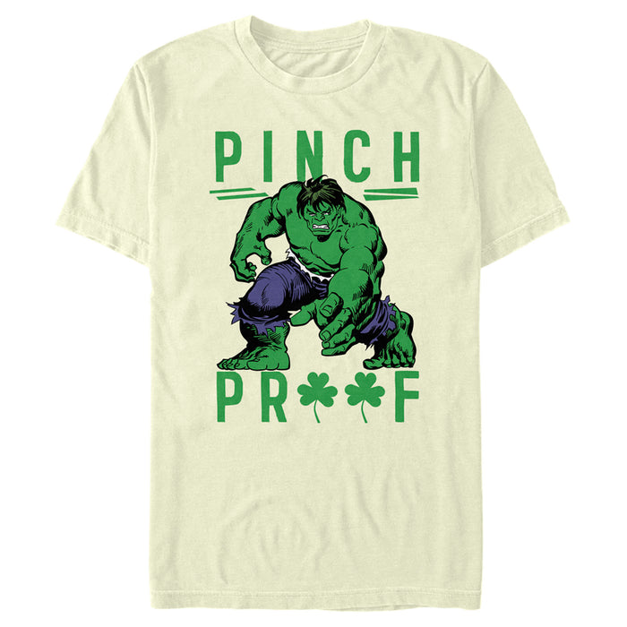 fifth sun Men's Marvel St. Patrick's Day Pinch Proof Clover Hulk T-Shirt