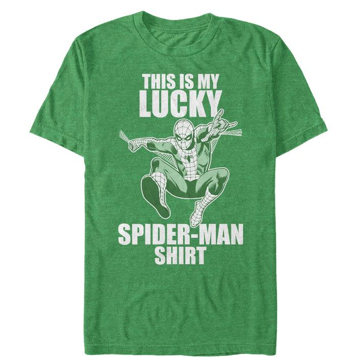 fifth sun Men's Marvel St. Patrick's Day Spider-Man Lucky T-Shirt