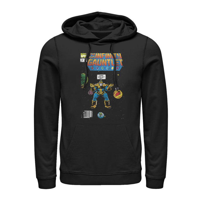 fifth sun Men's Marvel Thanos Infinity Gauntlet Comic Book Pull Over Hoodie
