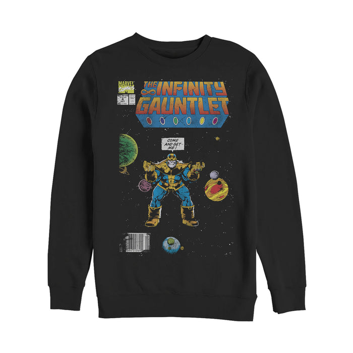 fifth sun Men's Marvel Thanos Infinity Gauntlet Comic Book Sweatshirt