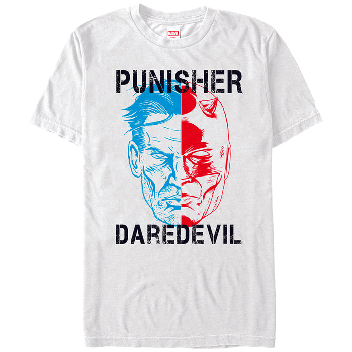 fifth sun Men's Marvel The Punisher vs. Daredevil Profile T-Shirt
