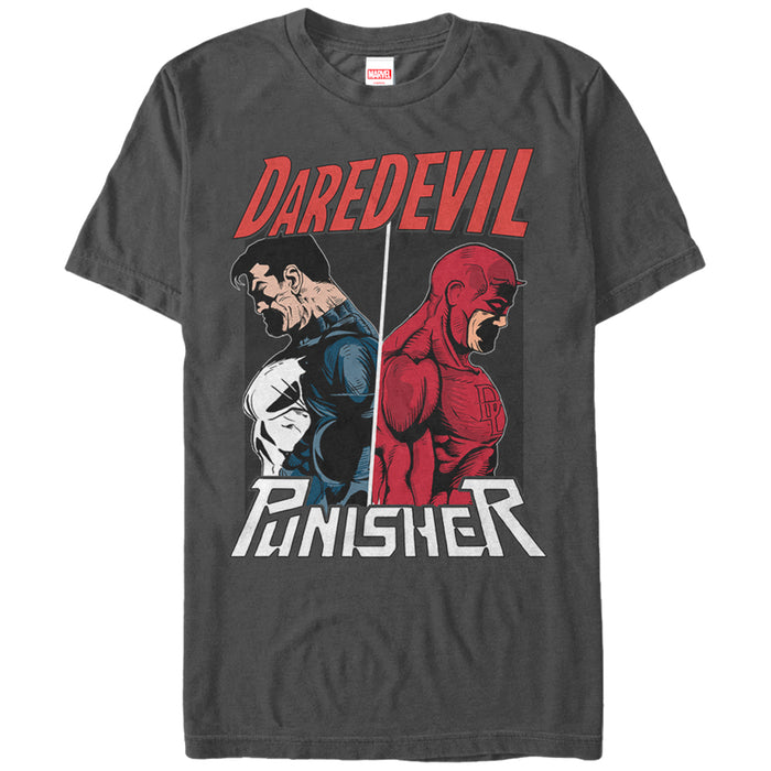 fifth sun Men's Marvel The Punisher vs. Daredevil T-Shirt