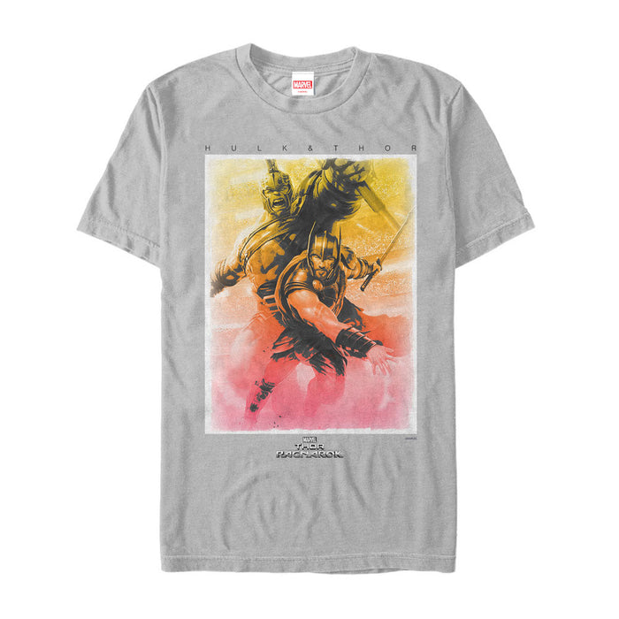 fifth sun Men's Marvel Thor: Ragnarok Hulk Watercolor Print T-Shirt