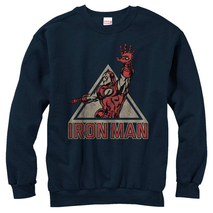 fifth sun Men's Marvel Triangle Iron Man Sweatshirt