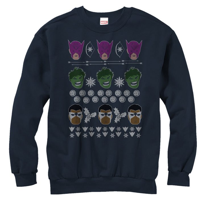 fifth sun Men's Marvel Ugly Christmas Avengers Sweatshirt