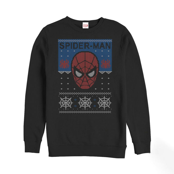 fifth sun Men's Marvel Ugly Christmas Spider-Man Web Sweatshirt