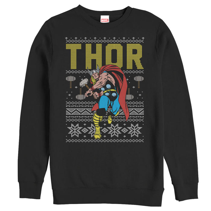 fifth sun Men's Marvel Ugly Christmas Thor Sweatshirt