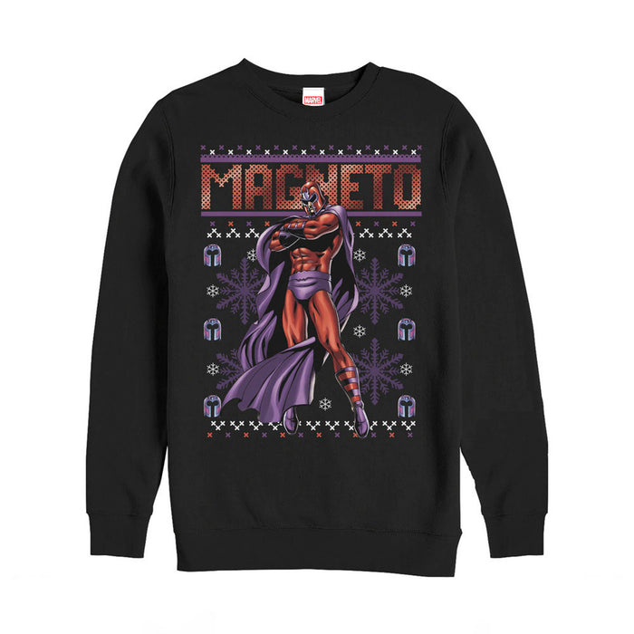 fifth sun Men's Marvel Ugly Christmas X-Men Magneto Sweatshirt