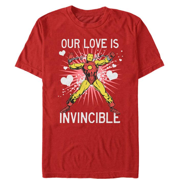 fifth sun Men's Marvel Valentine Iron Man Invincible Love T-Shirt