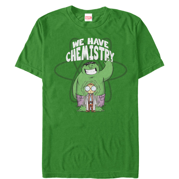 fifth sun Men's Marvel Valentine's Day Hulk We Have Chemistry T-Shirt