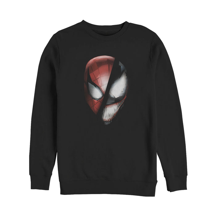fifth sun Men's Marvel Venom Becomes Spidey Mask Sweatshirt
