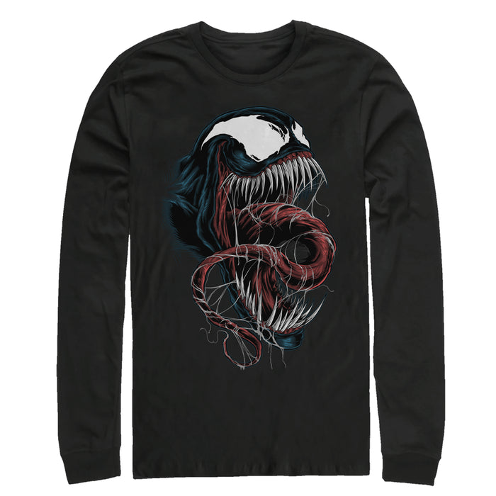 fifth sun Men's Marvel Venom Close-Up Long Sleeve Shirt